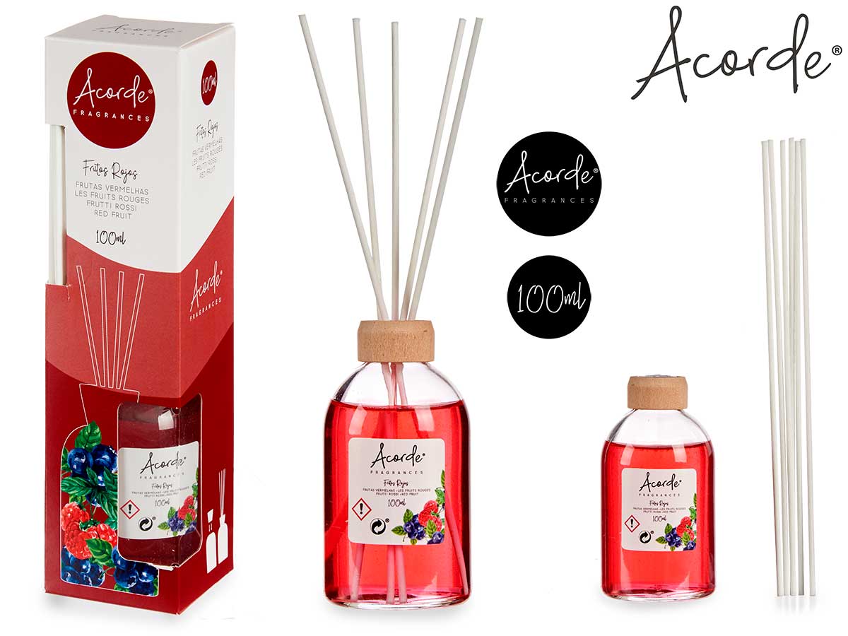 Acorde Doftsticks Glasvätska 100Ml - Röda Frukter