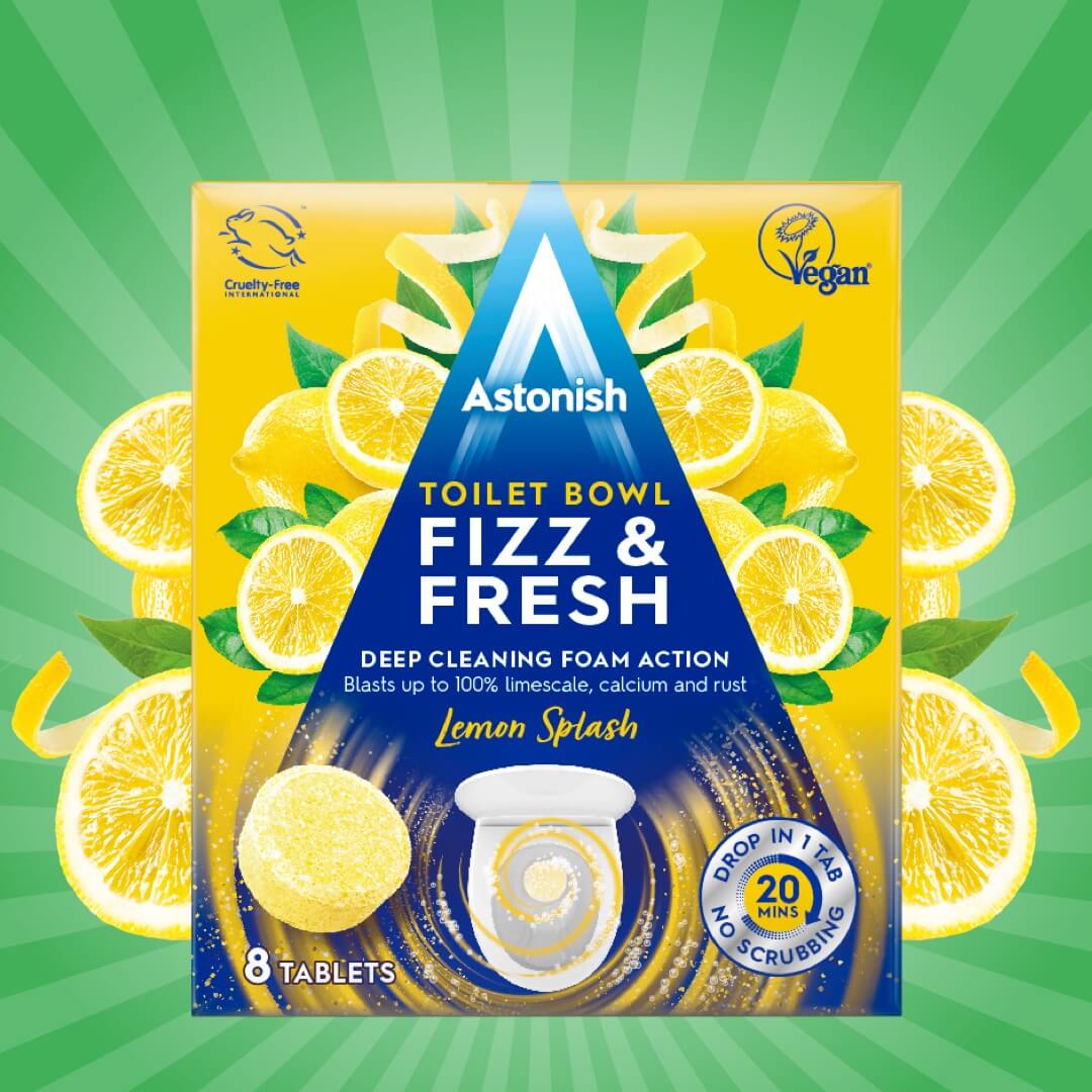 Astonish Toalettskål Fizz & Fresh Tabs 8St - Lemon Splash
