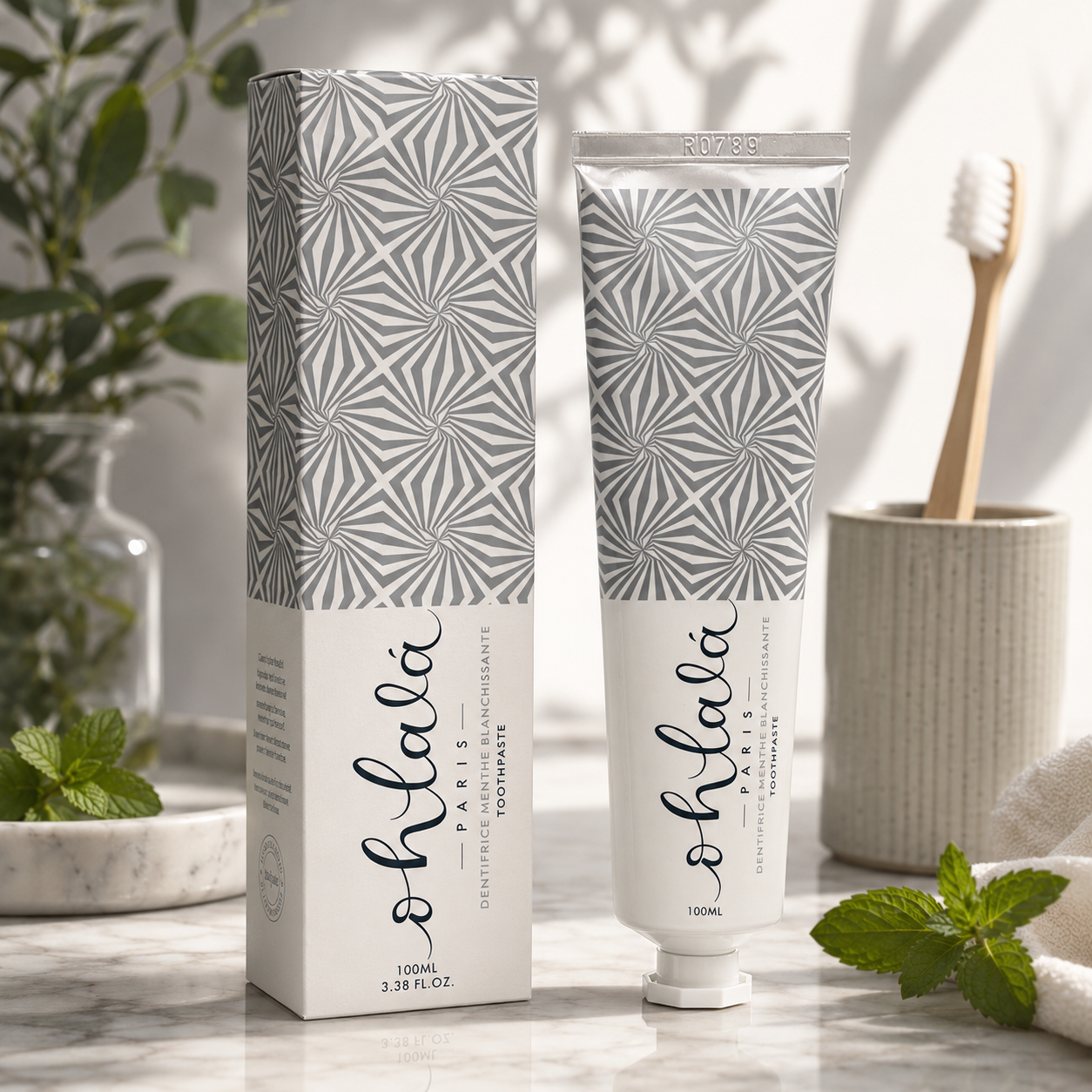 Ohlala Paris Naturlig Tandpasta 100ml - whitening mint med frisk smag