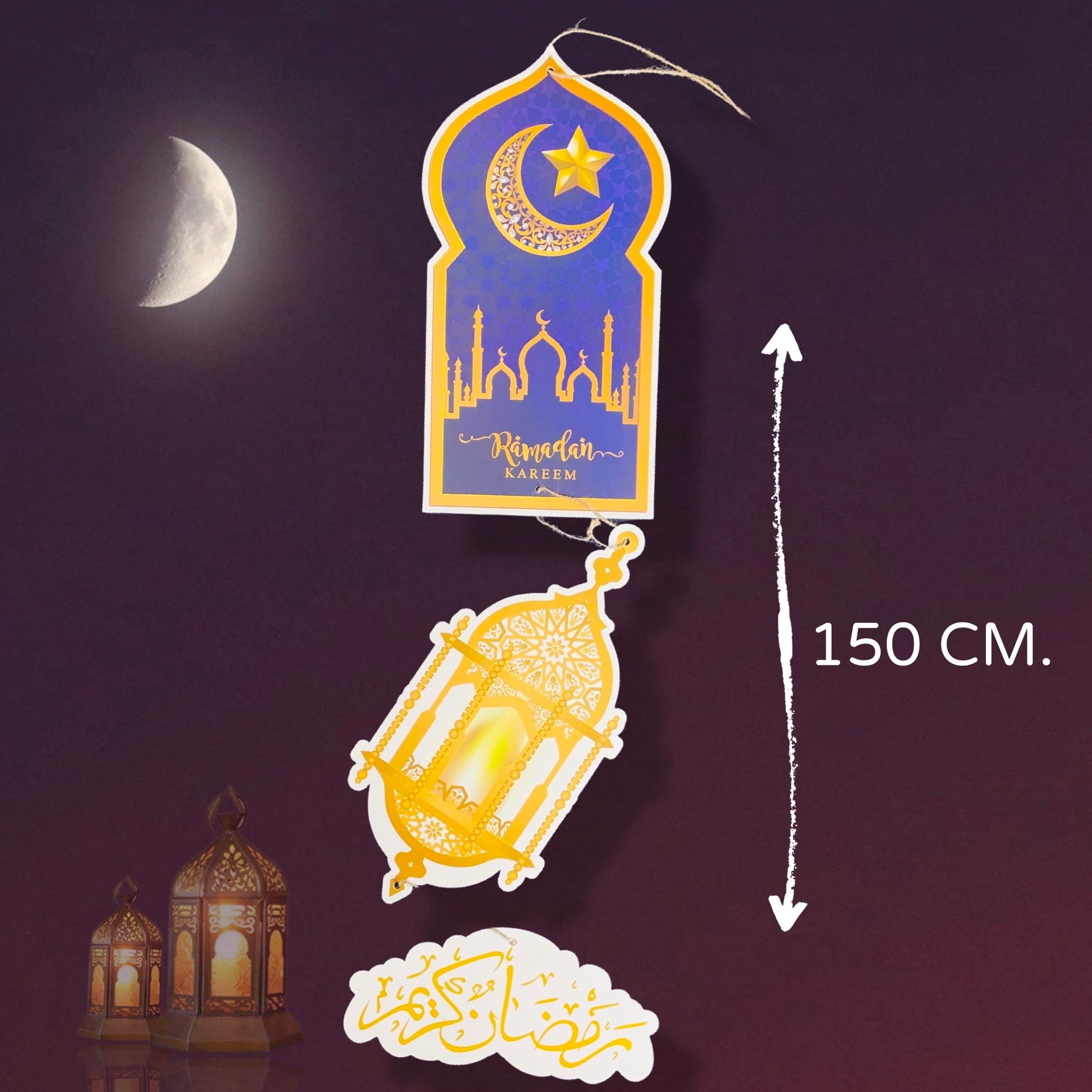 Jättestor Hängdekor I Kartong 150Cm - Ramadan