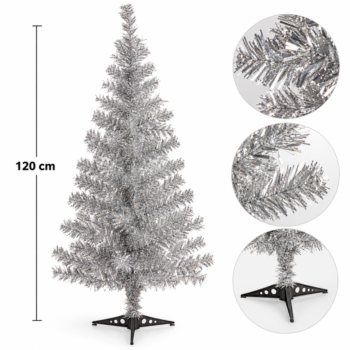 Krist - Konstgjord Julgransdekoration 120Cm Silver