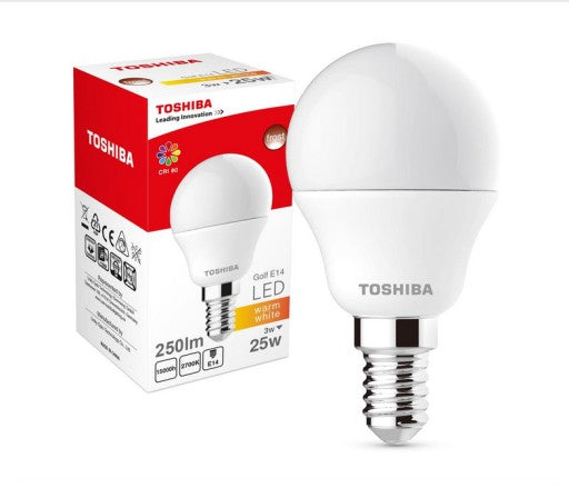 Toshiba Golf E14 Led 3>25W Varmvit