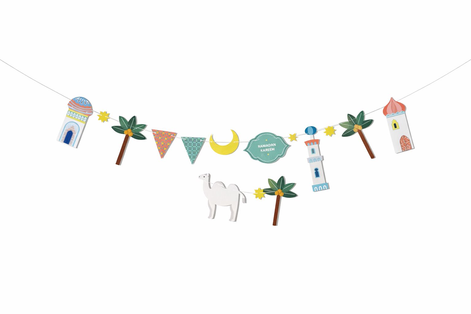 Orientelsk Krea Guirlande m. Ramadan tema
