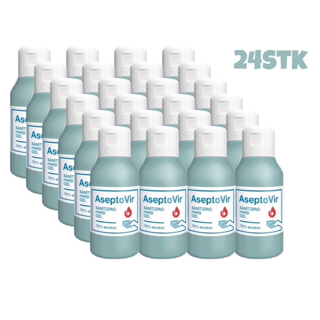 Paketerbjudande - Box Med 24> Aseptovir Hand Sanitizer Gel 70% 75Ml