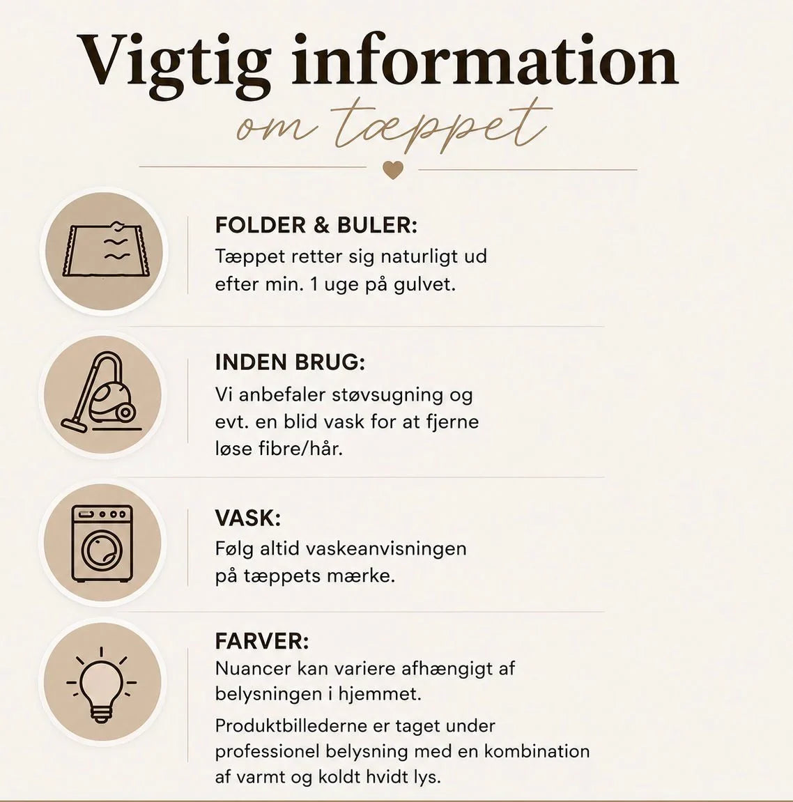 Mosaic Tæppe – 200x300 cm – Mørkeblå, Kobberbrun & Cremehvid