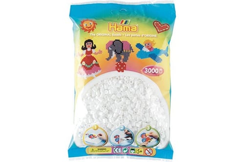 Hama Midi Perler 3000stk Hvid