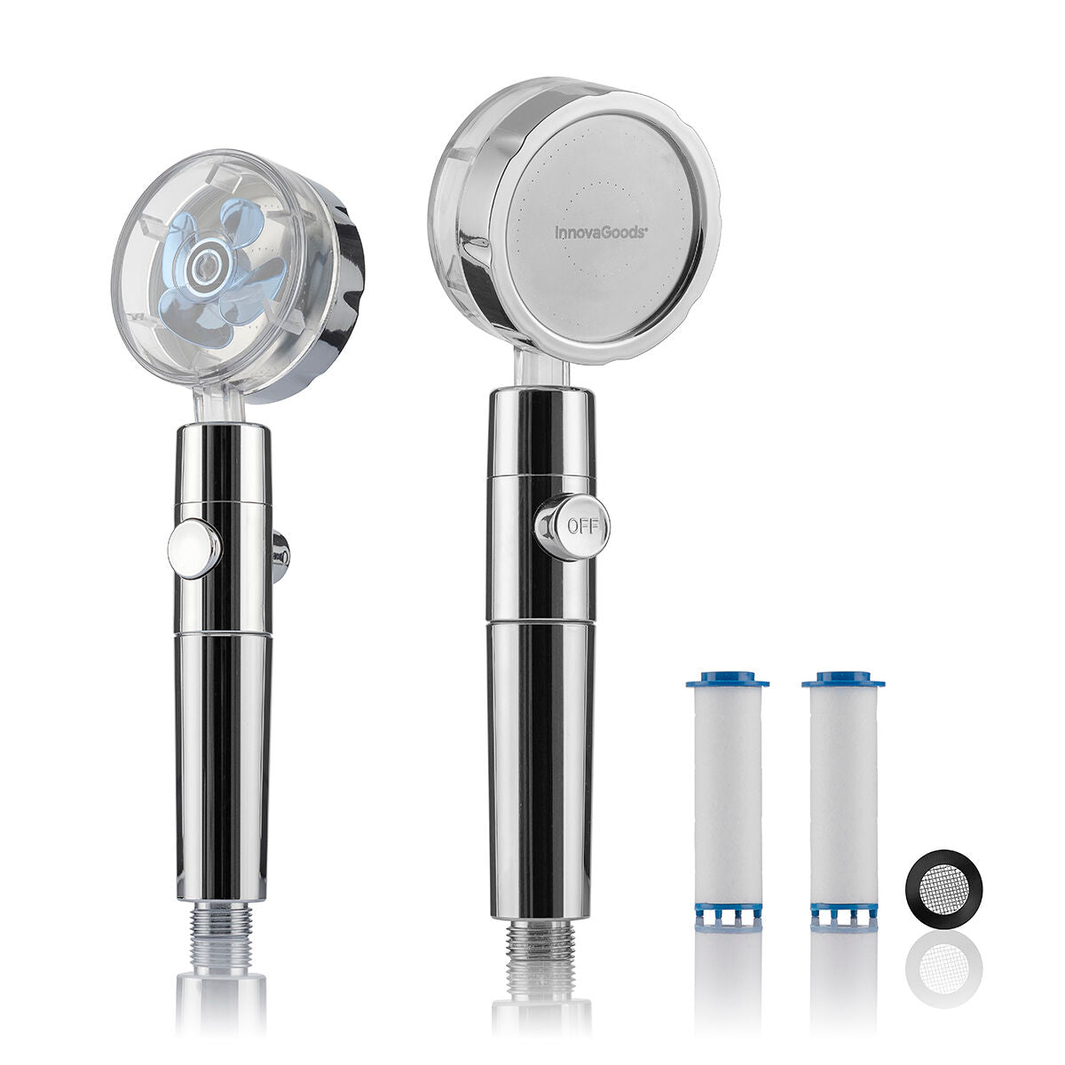 Brusehoved med Trykpropel & Rensende Filter – Øko-Bruser med 360° Rotation