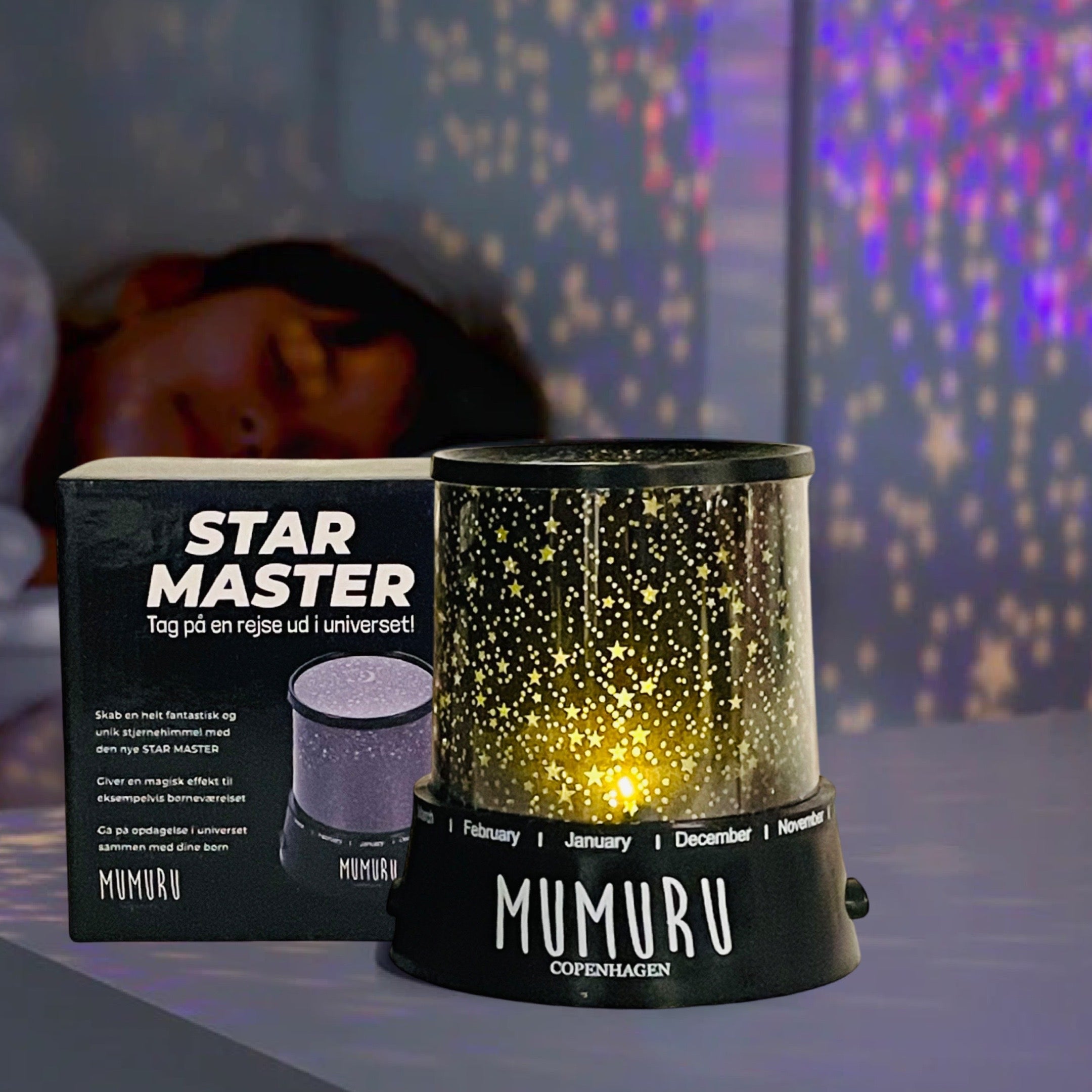 Mumuru - Star & Moon Night Lamp Batteridriven Starry Sky