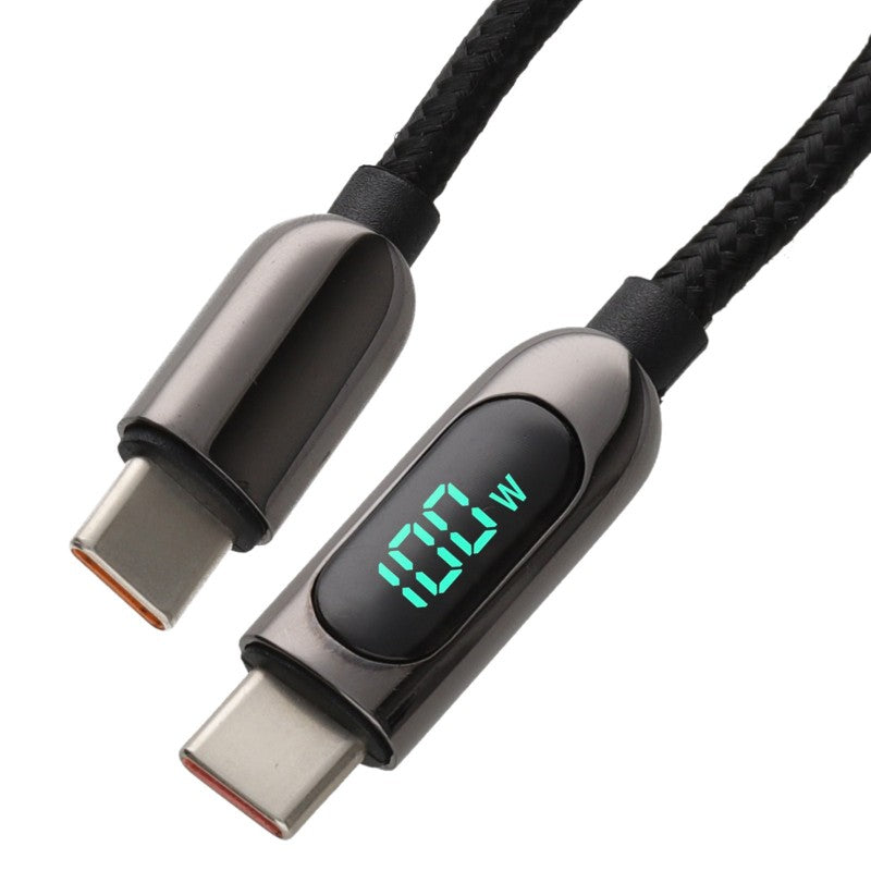 Usb-C Till Usb-C Kabel Med Led Strömindikator 60W