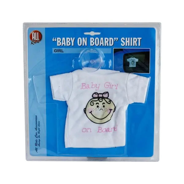 Baby Girl On Board T-Shirt På Sugkopp ±20Cm