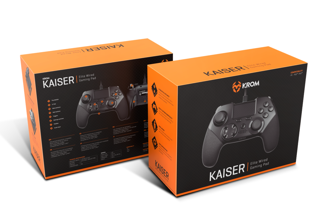 K.Rom Kaiser Elite Trådbunden Gaming Pad Joystick För Pc/Ps3/Ps4